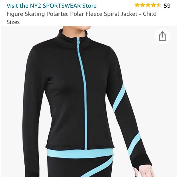 NY2 Sportswear Figure Skating Spiral Polartec Polar Fleece Spiral Jacket - Picture 5 of 10